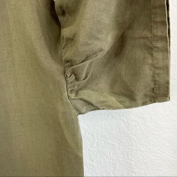 Ulla Johnson Marcelle Olive Cotton Twill Tunic Ruffle Dress - Picture 10 of 13